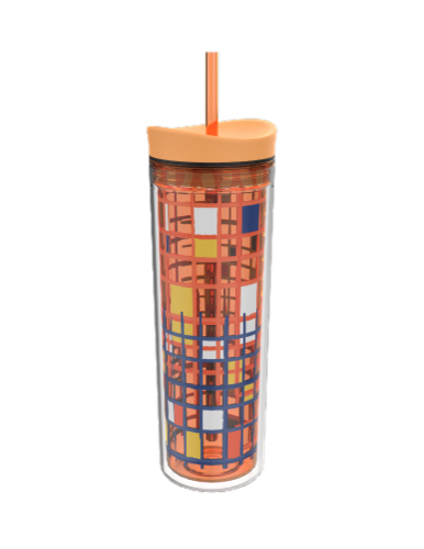 Cool Gear Printed Infinity Chiller Cup with Lid - Orange Perspective: front