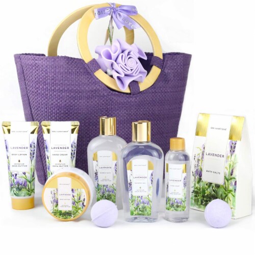 10pcs Lavender Spa Gift Baskets for Women, Bath and Body Care Gift Set,  14x6x14inches - Ralphs