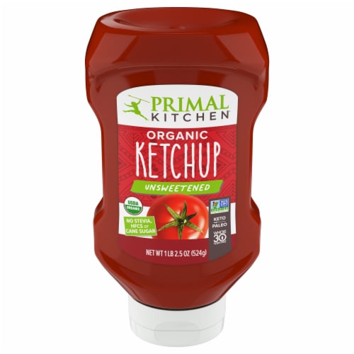 Primal Kitchen Organic Unsweetened Squeeze Ketchup Perspective: front