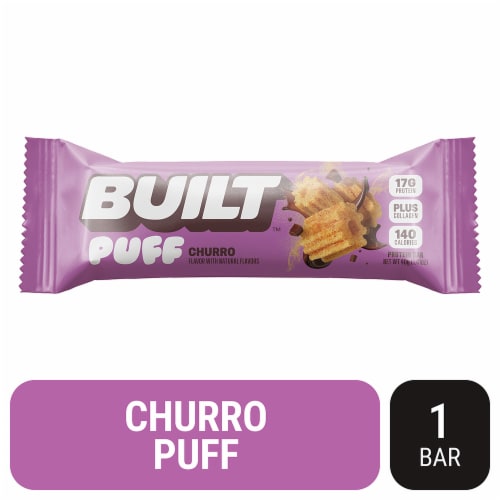 Built® Puff Churro Protein Bar Perspective: front