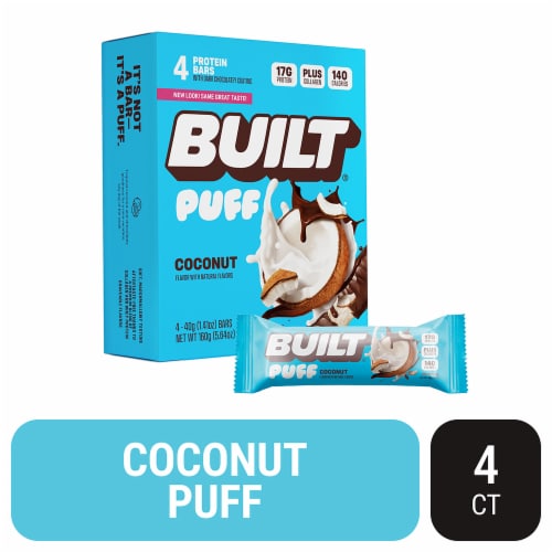 BUILT® Puff Coconut Protein Bars Perspective: front
