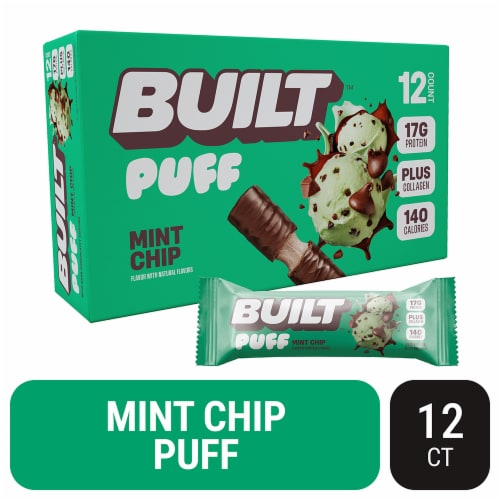 Built™ Brands Mint Chip Protein Bar Case Lot Sale Perspective: front