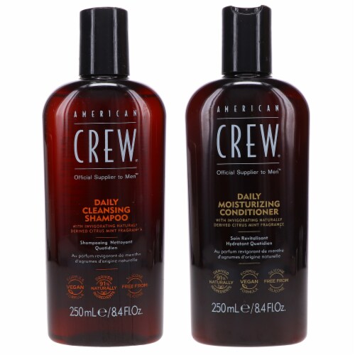 American Crew Daily Cleansing Shampoo 8.4 oz & Daily Moisturizing Conditioner 8.4 oz Combo Pa Perspective: front
