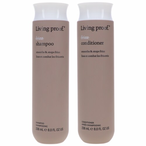 Living Proof No Frizz Shampoo 8 oz & No Frizz Conditioner 8 oz Combo Pack Perspective: front