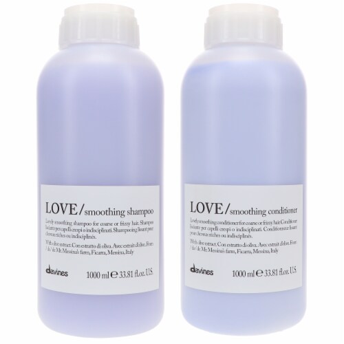 Davines LOVE Smoothing Shampoo 33.8 oz & LOVE Smoothing Conditioner 33.8 oz Combo Pack Perspective: front