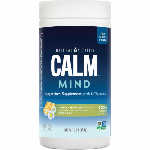 Natural Vitality Calm Mind - Honey Chamomile 6 oz Pwdr Perspective: front
