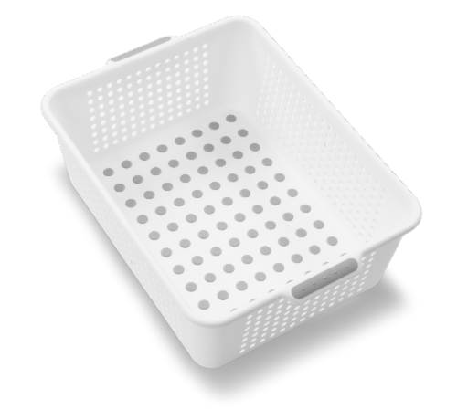 madesmart Medium Basket - White Perspective: front