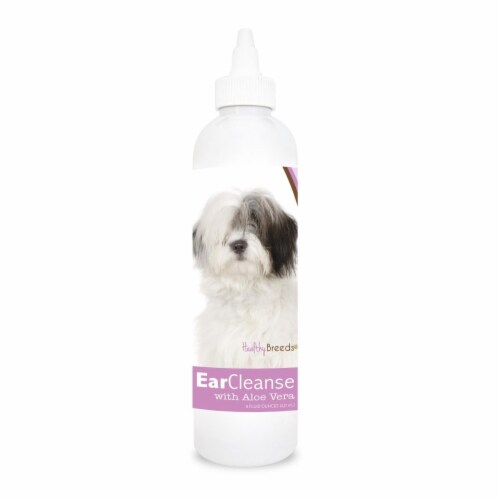 Healthy Breeds 840235114086 8 oz Old English Sheepdog Ear Cleanse with Aloe Vera Sweet Pea & Perspective: front