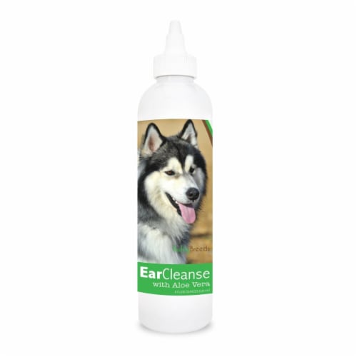 Healthy Breeds 840235114390 8 oz Siberian Husky Ear Cleanse with Aloe Vera Cucumber Melon Perspective: front