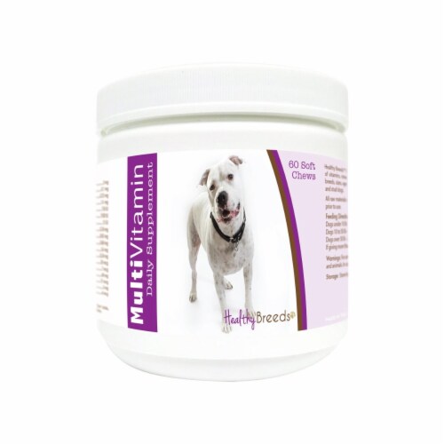 Healthy Breeds 840235129431 Pit Bull Multi-Vitamin Soft Chews - 60 Count Perspective: front