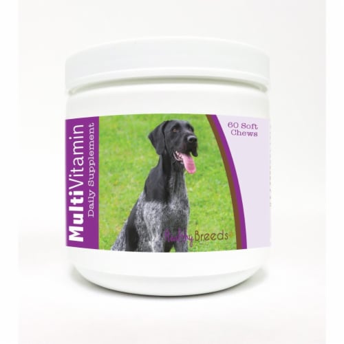 Healthy Breeds 840235136170 German Wirehaired Pointer Multi-Vitamin Soft Chews - 60 Count Perspective: front
