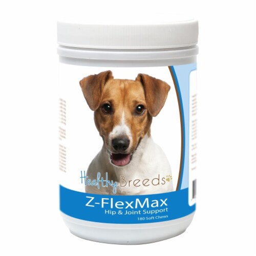 Healthy Breeds 840235156130 Jack Russell Terrier Z-Flex Max Dog Hip & Joint Support - 180 Cou Perspective: front