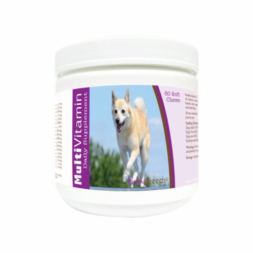 Healthy Breeds 840235171331 Norwegian Buhund Multi-Vitamin Soft Chews - 60 Count Perspective: front