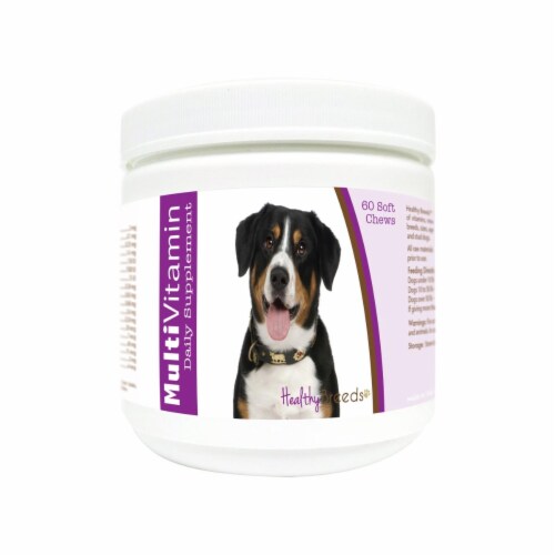 Healthy Breeds 840235180098 Entlebucher Mountain Dog Multi-Vitamin Soft Chews - 60 Count Perspective: front