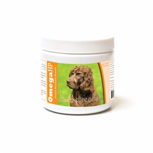 Healthy Breeds 840235186762 Boykin Spaniel Omega HP Fatty Acid Skin & Coat Support Soft Chews Perspective: front