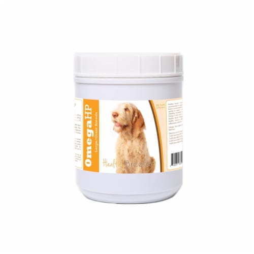 Healthy Breeds 840235187394 Spinoni Italiani Omega HP Fatty Acid Skin & Coat Support Soft Che Perspective: front