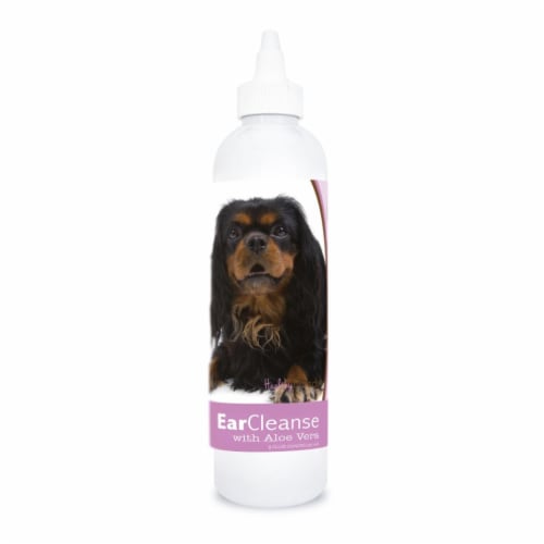 Healthy Breeds 840235198857 8 oz English Toy Spaniel Ear Cleanse with Aloe Vera Sweet Pea & V Perspective: front