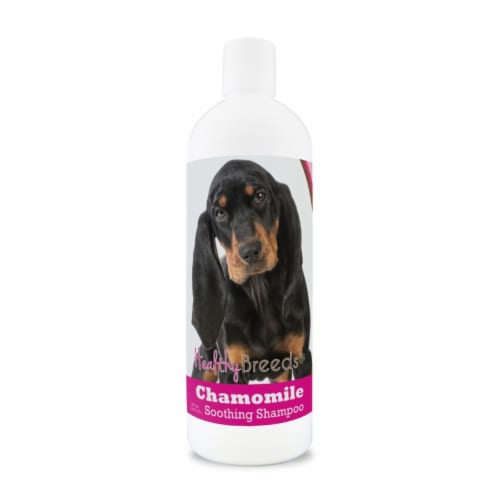 Healthy Breeds 840235199373 8 oz Black & Tan Coonhound Chamomile Soothing Dog Shampoo Perspective: front