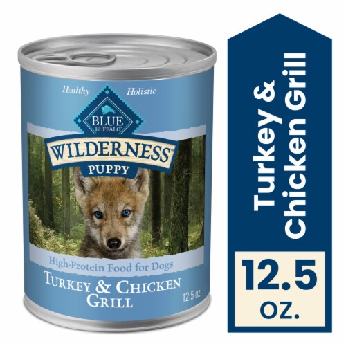 Blue Buffalo Wilderness High-Protein Grain-Free Turkey & Chicken Grill Puppy Canned Dog Food