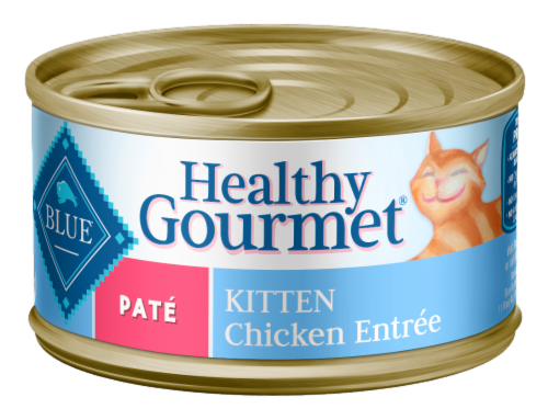 Blue Buffalo Healthy Gourmet Kitten Chicken Pate Wet Cat Food Perspective: front