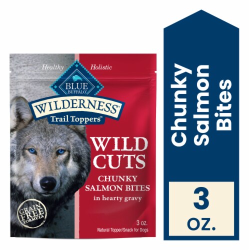 Blue Buffalo Wilderness Natural High-Protein Adult Wild Cuts Wet Dog Food Salmon & Hearty Gravy Perspective: front