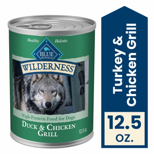 Blue Buffalo Wilderness High-Protein Adult Wet Dog Food Duck & Chicken Grill Perspective: front