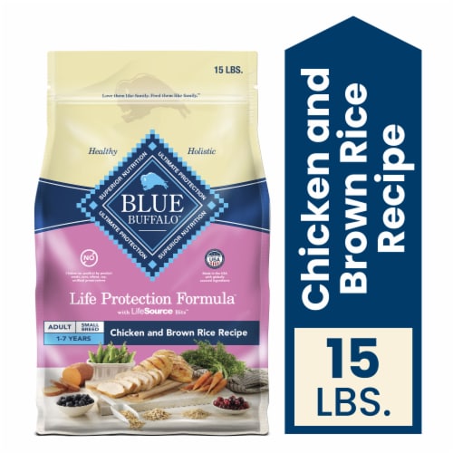 Blue Buffalo Life Protection Formula Natural Adult Small Breed Dry Dog Food Chicken & Brown Rice Perspective: front