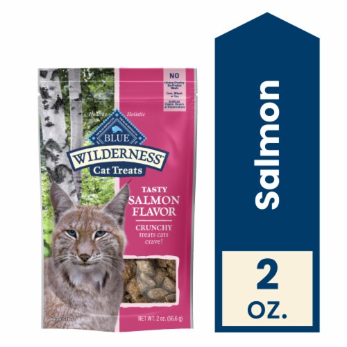 Blue Buffalo Wilderness Crunchy Cat Treats Salmon Perspective: front