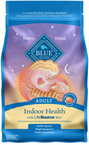 Blue Buffalo Indoor Health Chicken and Brown Rice Recipe Adult Dry Cat Food Perspective: front