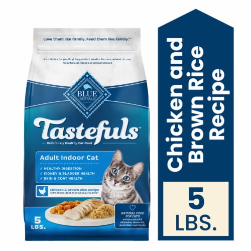 Blue Buffalo Tastefuls Adult Indoor Dry Cat Food Chicken & Brown Rice Perspective: front