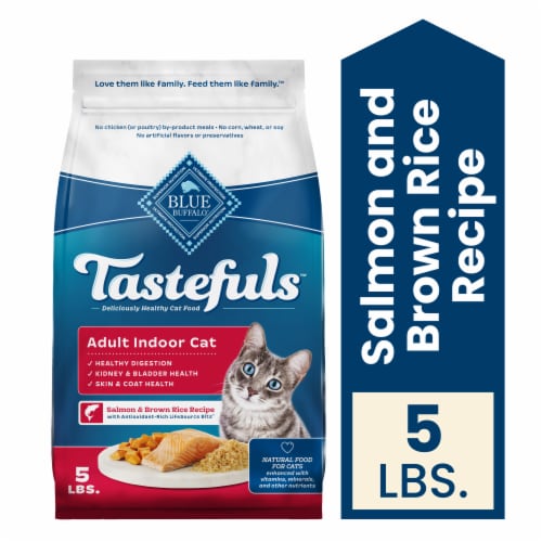 Blue Buffalo Tastefuls Adult Indoor Dry Cat Food Salmon & Brown Rice Perspective: front