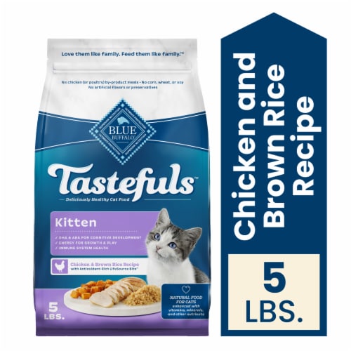 Blue Buffalo Tastefuls Kitten Dry Cat Food Chicken & Brown Rice Perspective: front