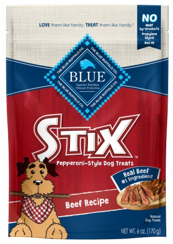 Blue Buffalo Stix Natural Soft Moist Beef Dog Treats Perspective: front