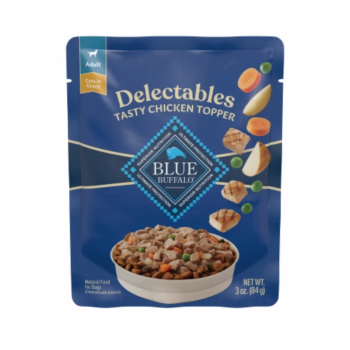 Blue Buffalo™ Delectables Chicken Dinner Grain Free Dog Food Topper Perspective: front