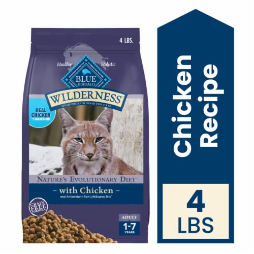 Blue Buffalo Wilderness High-Protein Grain-Free Adult Dry Cat Food Chicken Perspective: front