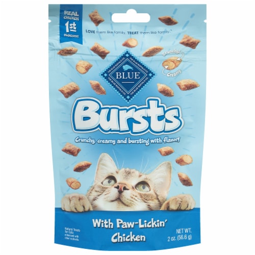 Blue® Bursts Chicken Flavored Cat Treats Perspective: front