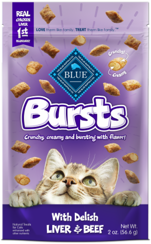 Blue® Bursts Natural Liver & Beef Cat Treats Perspective: front
