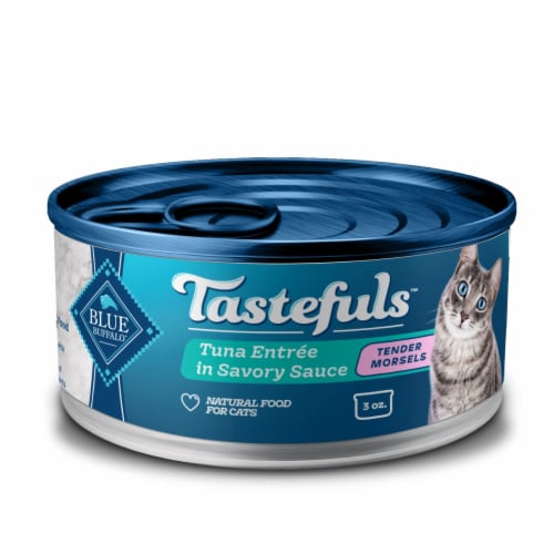 Blue Buffalo Tastefuls Natural Tender Morsels Tuna Entrée in Savory Sauce Wet Cat Food Perspective: front