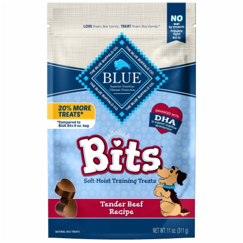 Blue Buffalo Bits Soft-Moist Training Dog Treats Natural Beef Perspective: front