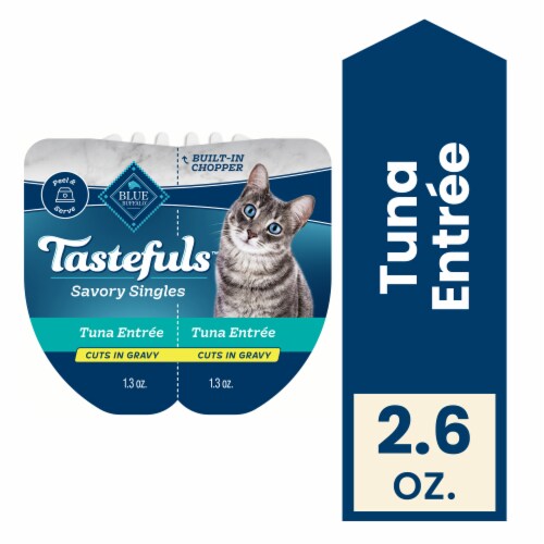 Blue Buffalo Tastefuls Savory Singles Natural Wet Cat Food Gravy Twin-Pack Tuna Perspective: front