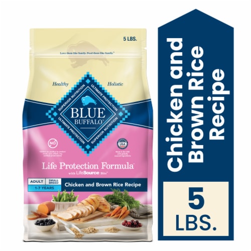Blue Buffalo Life Protection Formula Natural Chicken and Brown Rice Adult Small Breed Dry Dog Food Perspective: front