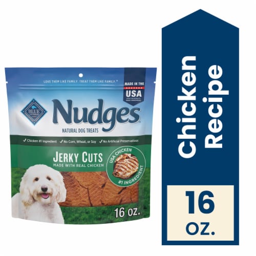 Blue Buffalo Nudges Jerky Cuts Natural Dog Treats Chicken Perspective: front