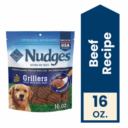 Blue Buffalo Nudges Grillers Natural Dog Treats Beef Perspective: front