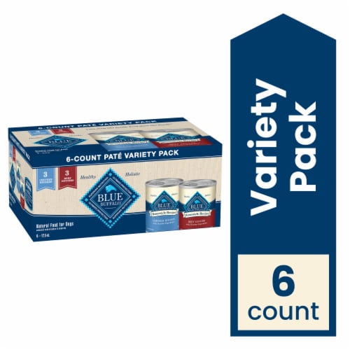 Blue Buffalo Homestyle Natural Adult Wet Dog Food Variety Pack Chicken & Beef Dinner Perspective: front