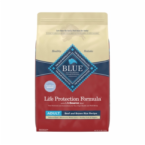 Blue Buffalo Life Protection Formula Beef & Brown Rice Adult Dry Dog Food Perspective: front
