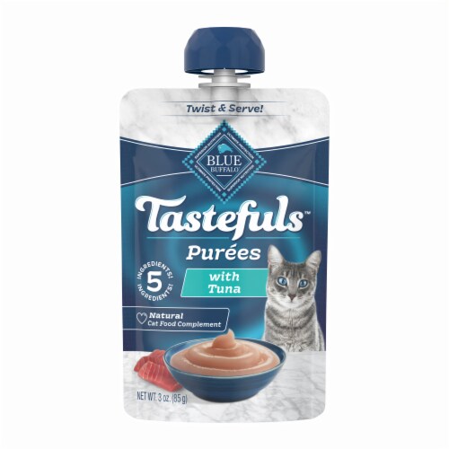 Blue Buffalo™ Tastefuls™ Purees with Tuna Cat Food Perspective: front