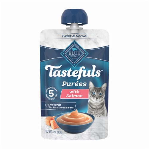 Blue Buffalo™ Tastefuls™ Purees with Salmon Cat Food Perspective: front