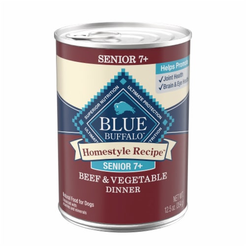 Blue Buffalo™ Homestyle Recipe™ Natural Senior Beef & Vegetable Wet Dog Food Perspective: front