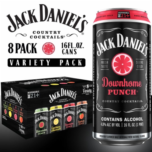 Jack Daniel's Country Cocktails Flavored Hard Beverage Variety Pack Perspective: front
