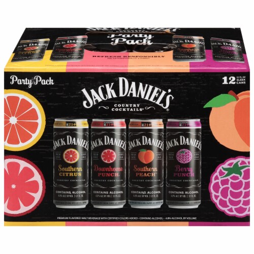 Jack Daniel's Country Cocktails Flavored Hard Beverage Variety Pack Perspective: front